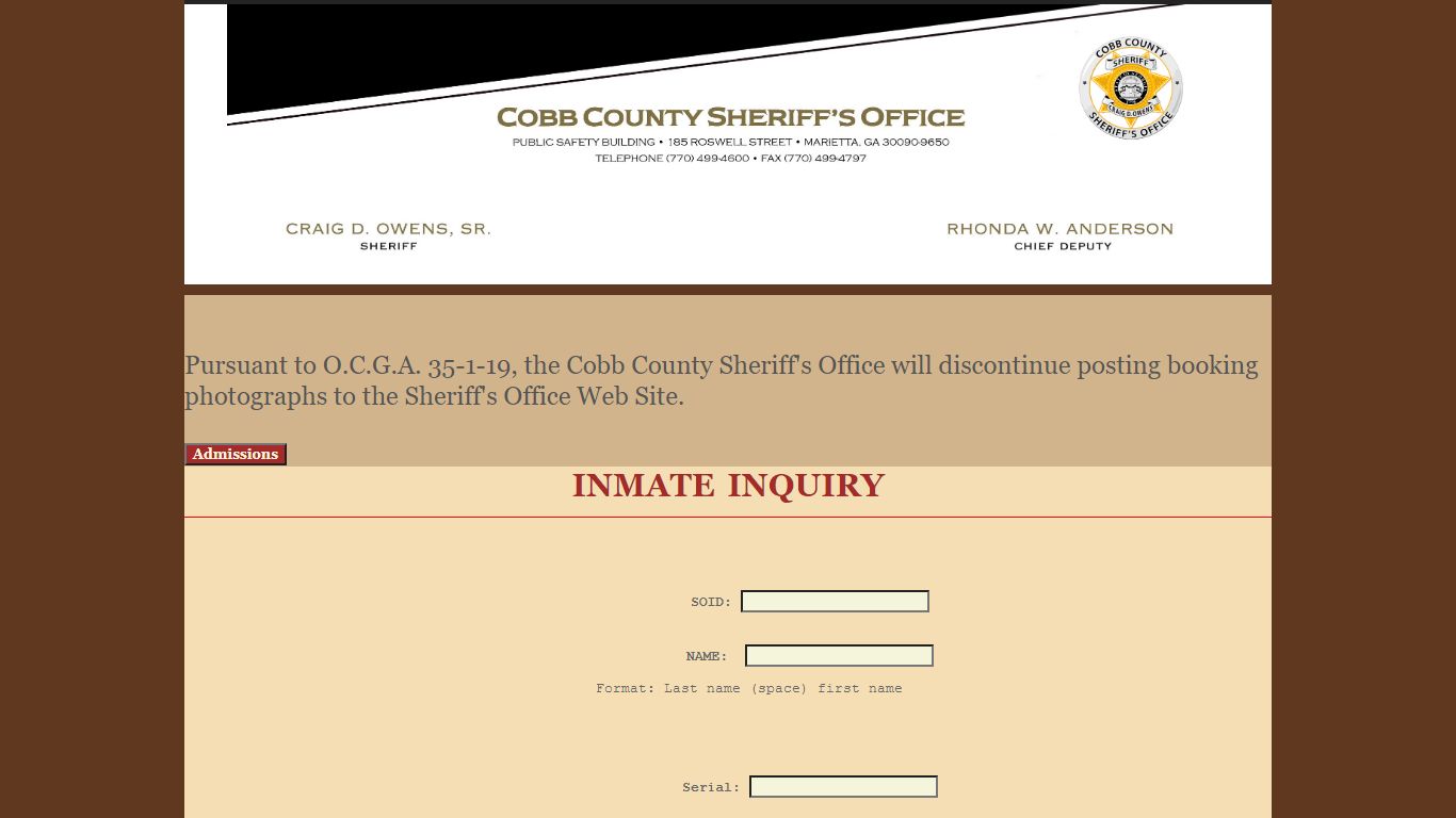 Cobb Sheriff Inmate Search